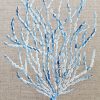 Washed Blue Coral Seaweed 4pc Songbird Designz Deborah Lang Ocean Collection Natural Oak Timber Floating Frame Framed Linen Canvas Wall Art Contemporary Coastal Hamptons Style 6