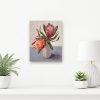 Blue Protea Still Life Original Painting Insitu 2