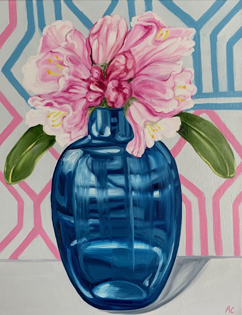 Blue Geo and the Pink Rhododendron