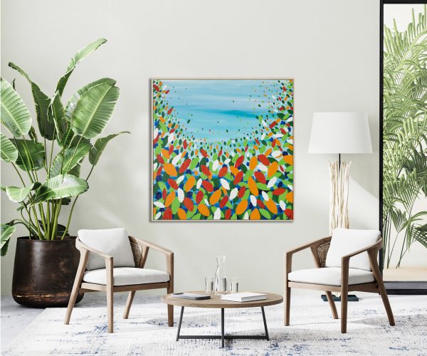 Poster Frames In Room Interior With Light Neutral Wall With Sunlight And Wooden Furniture With Tropical Plant And Palm Leaves, 3d Rendering