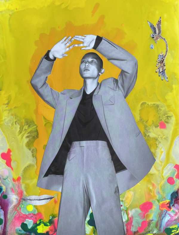 Evelyna Helmer Man With Hummingbird