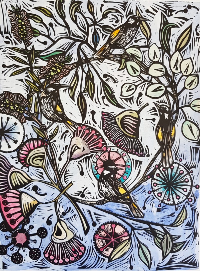Honeyeaters and Gum Flowers 2 of 6