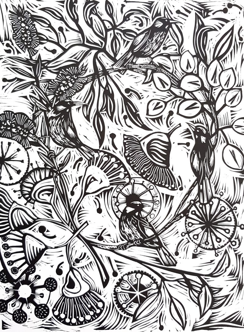 Honeyeaters and Gum Flowers 6/6