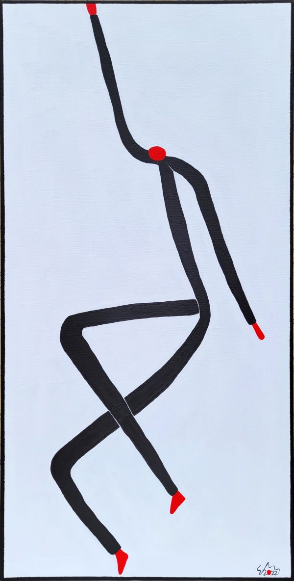 I Wonder If 2022 Acrylic On Canvas 45.7cm X 91.5cm X 3.8cm