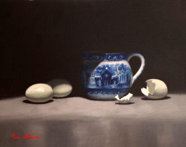 Milk Jug With Blue Eggs