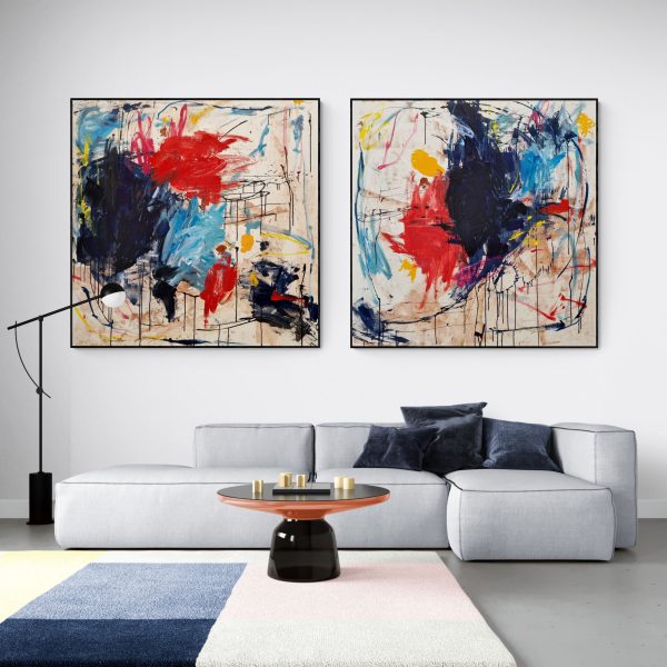 Modern Living Room With Large Colorful Rug (1)