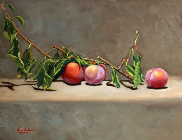 Our Plums Oil On Linen H 27cm X W 35cm