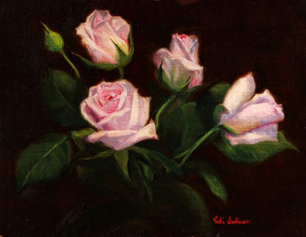 Pink Pastels Oil On Linen H 23cm X W 30cm 2020