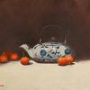 Teapot With Cumquats Oil On Canvas H 28cm X W 36cm