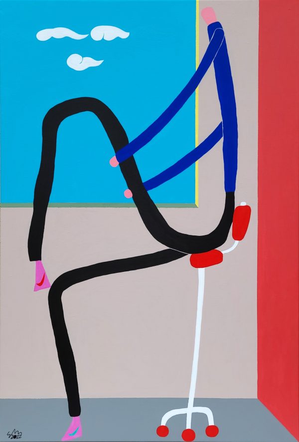 Three Clouds 2022 Acrylic On Canvas 61cm X 91.5cm X 3.8cm