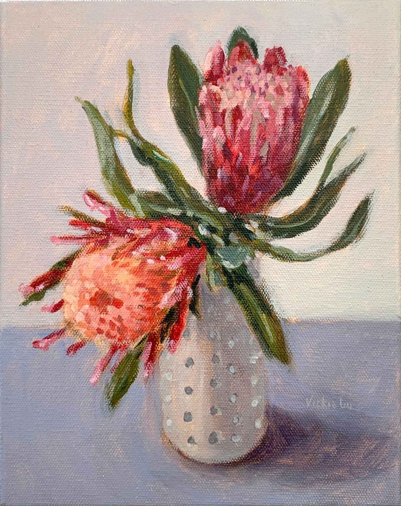 Blue Protea Still Life Study