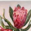 Vickie Liu Blue Protea Still Life Painting Detail 20x25cm
