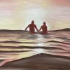 Close Up Couple In Water Ocean Painting Alanah Jarvis You Me And The Sea