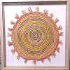 Framed Indigenous Weaving Sunrise Time Front