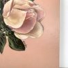 Pink Protea Cream Rose Painting Detail 2