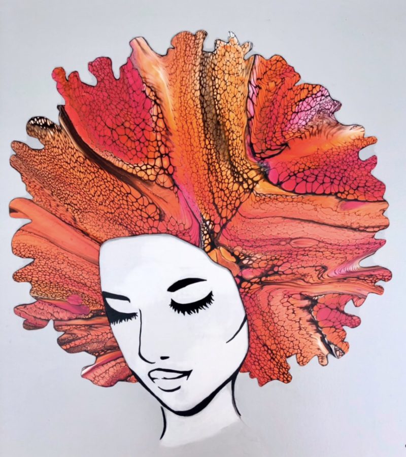 Rosa with the Pink and Orange Hair