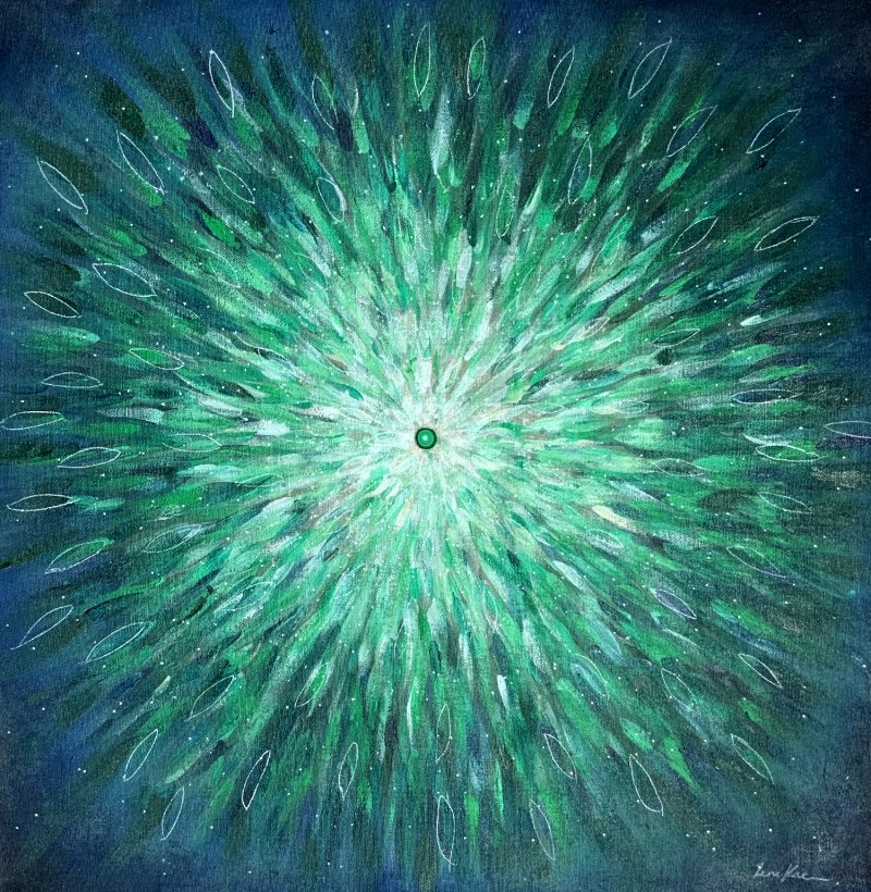 Malachite Mandala Starburst