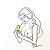 1.sydney Artist Leni Kae The Canary Song Original Line Art
