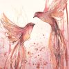 3. Sydney Artist Leni Kae Rosy Beginnings Pink Finches