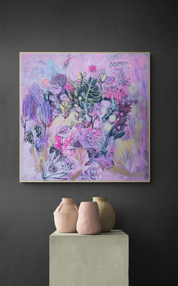 Carita Farrer Spencer Punk Provocateur Acrylic On Canvas Oak Frame 1 X 1m Copy