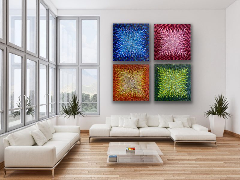 Seasons of life quadriptych