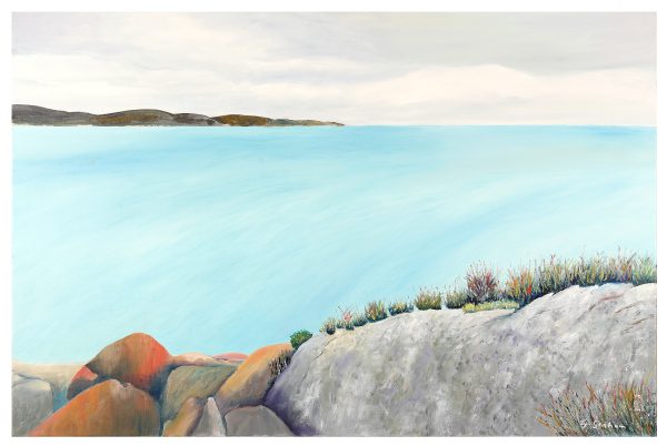 Lyn Graham Three Hummock Island Oil On Canvas 60 X 90