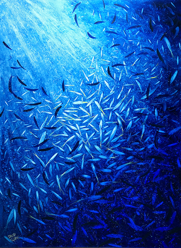 Shimmering In The Deep Blue Ocean