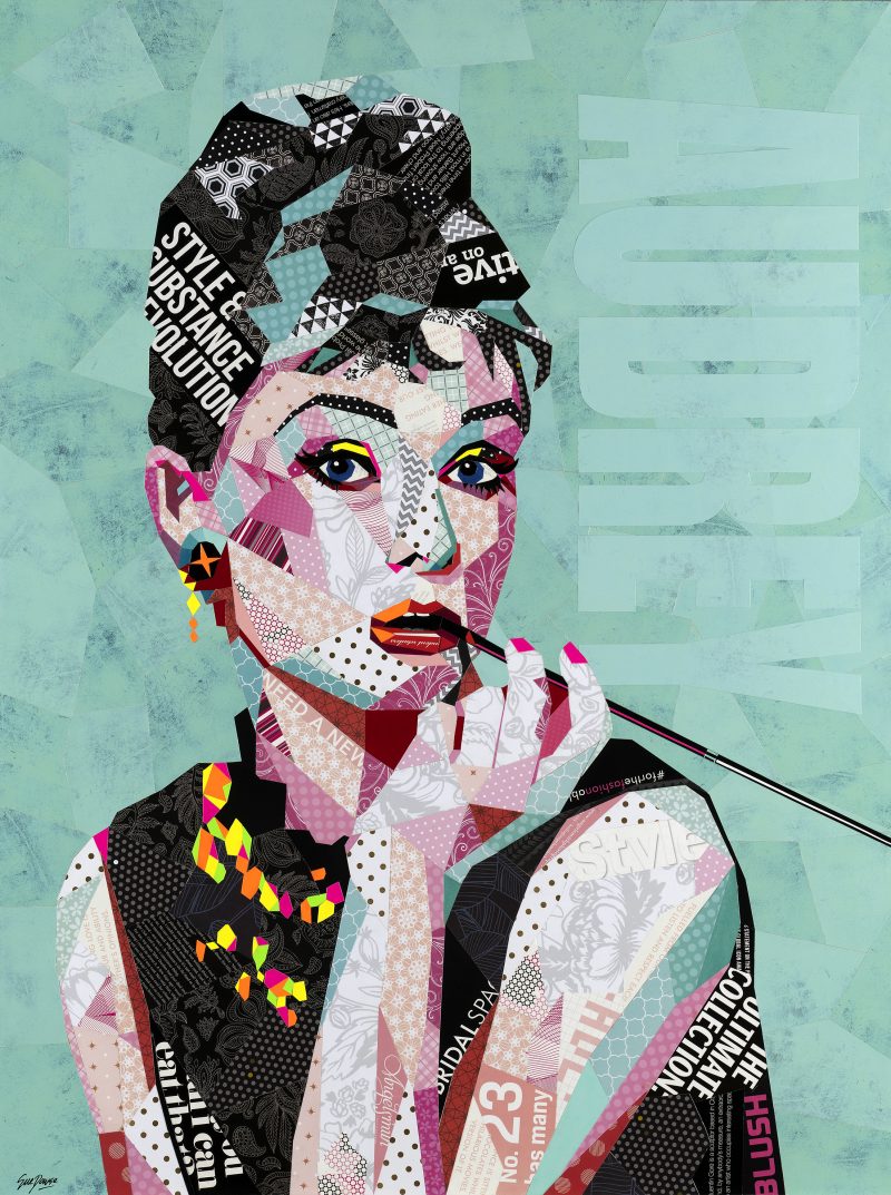 Audrey – Original Collage