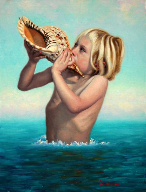 Vicki Sullivan The Little Messenger Oil On Linen H 40cm X W 30cm 2019