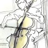 Detail Leni Kae Cello Play The Song Of The Soul Lineart Minimalism Drawing