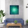 Leni Kae Malachite Mandala Starburst Green Abstract Art Living Room Interior Design