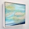Ocean Textures 1 Songbird Designz Deborah Lang Texture Embossed Ocean Abstract Stretched Canvas Framed Style Contemporary Modern Art 2