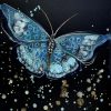 Sydney Artist Leni Kae Butterfly Blue Watercolour Art