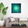 Sydney Artist Leni Kae Malachite Mandala Starburst Lounge Room Interior Design