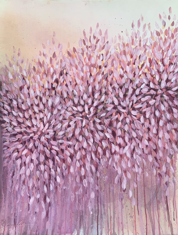Sydney Artist Leni Kae My Bliss In Passionflower Pink Abstract Landscape