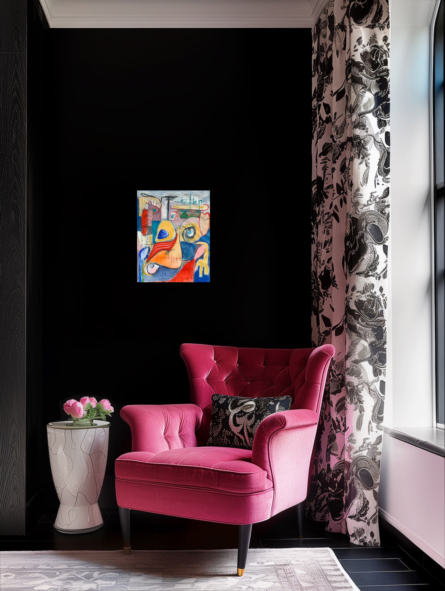 Untamed No1 Insitu Black Wall