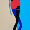 Girl In Short Skirt 2021 Acrylic On Canvas 45.7cm X 91.5cm X 3.8cm