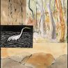 Lyn Graham Great Egret Collage 30 X 42