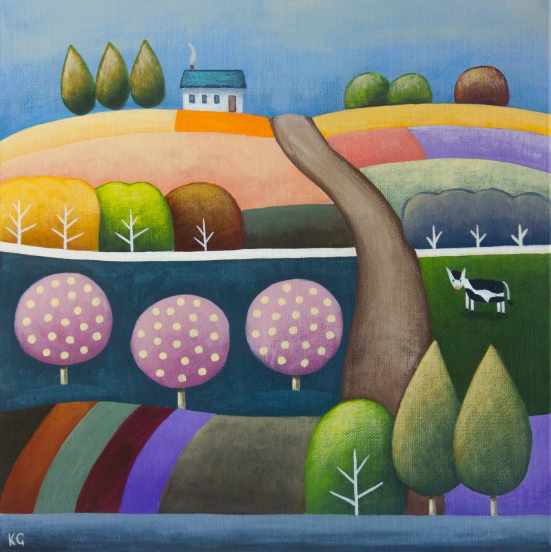 Pink Orchard Bessie – Square