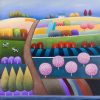 Pink Orchard Road No.2 30x30 Large