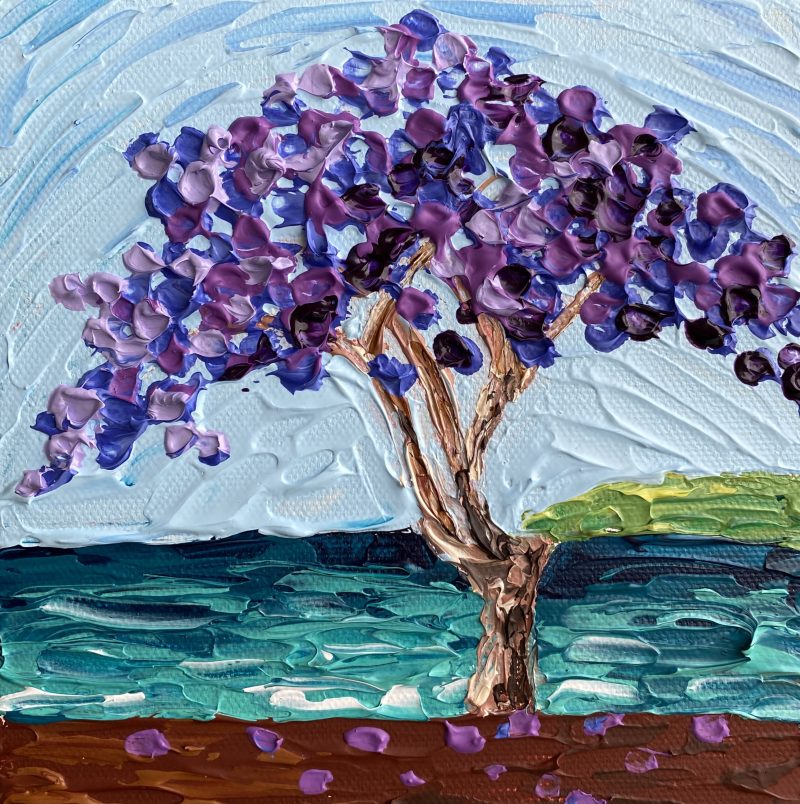 Purple tree in a paradise