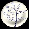 Stephen Baxter Australian Gum Leaf Earthenware Plate Blue