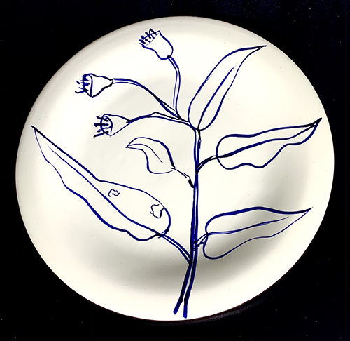 Australian Gumleaf Plate (Blue)