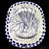 Stephen Baxter Australian Wildflower Cool Ice Porcelain Platter Blue With Bespoke Plate Hanger