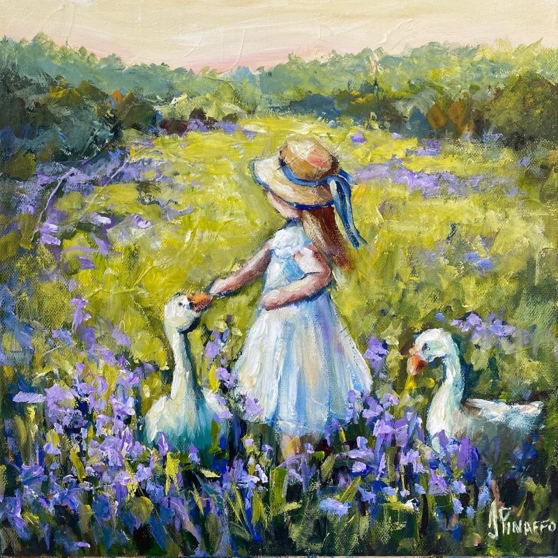Geese and lavender