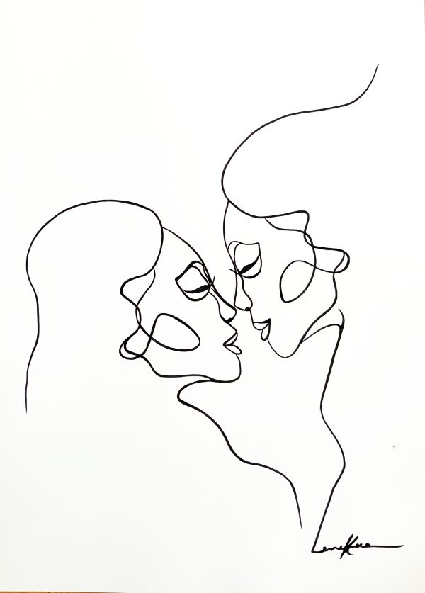 Sydney Artist Leni Kae You Are My Mirror Ii Line Art Faces