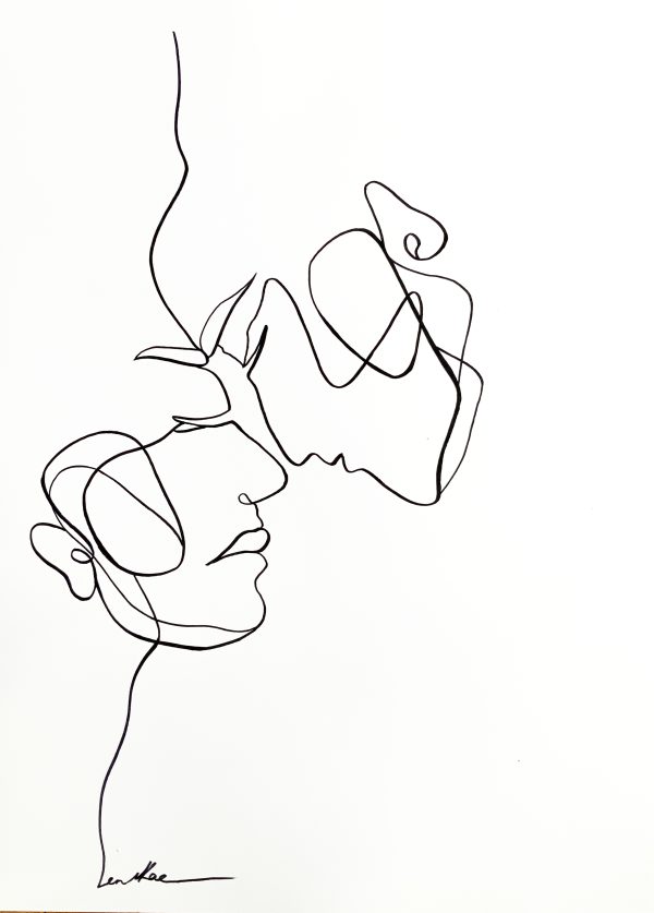 Sydney Artist Leni Kae You Are My Mirror Line Art Faces