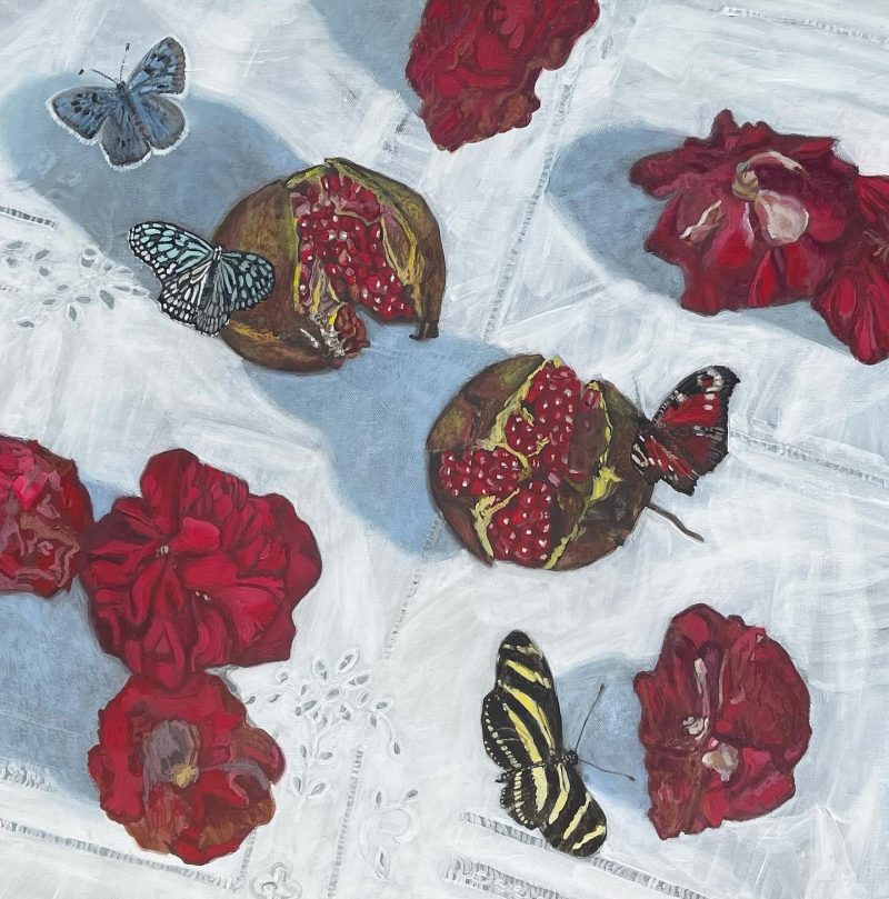 Pomegranate & Camelias