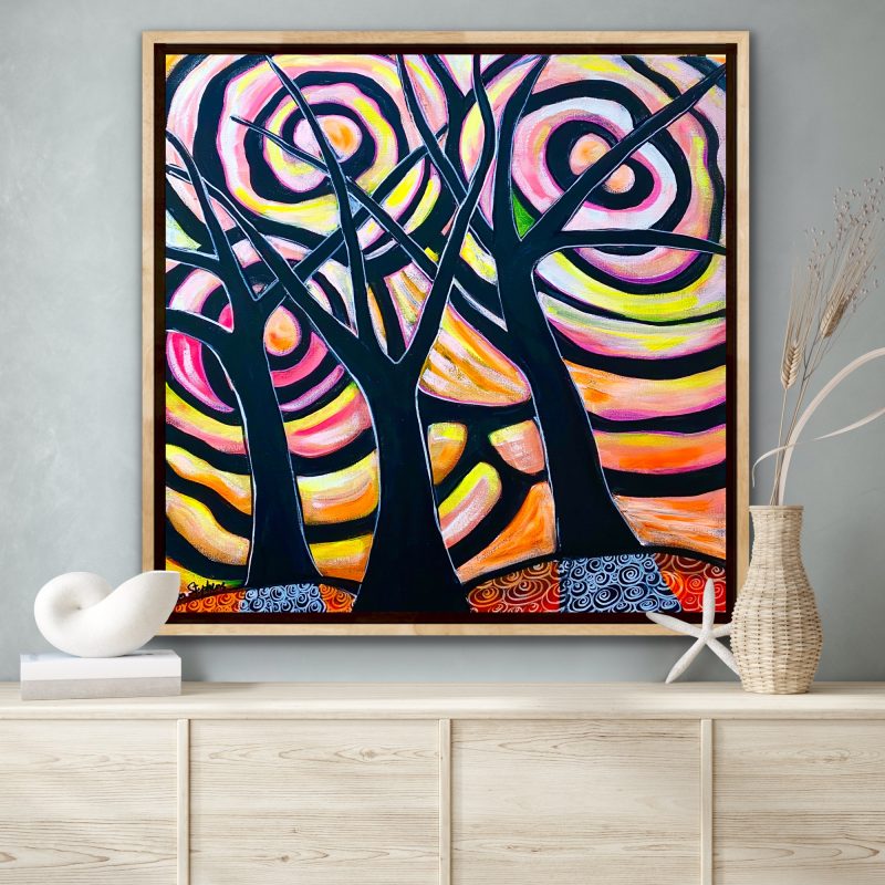 Surreal Retro Skies – Framed Art