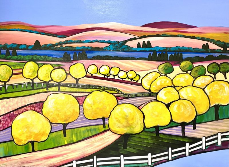 Sunny Wattle Ridge Road – Framed